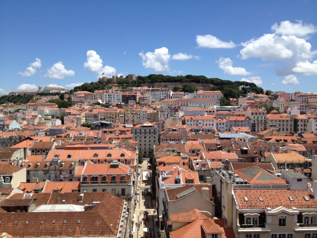 Lisbon city view of castle