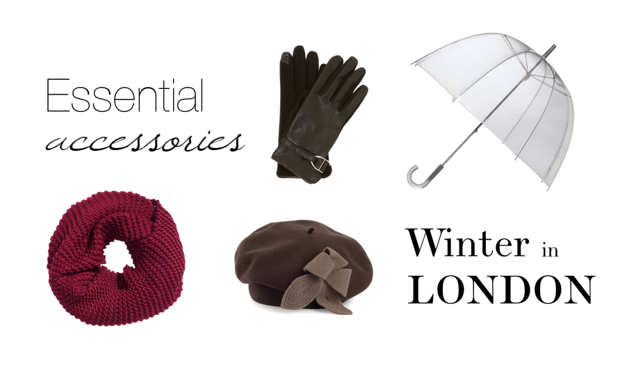 Winter London essentials accessories