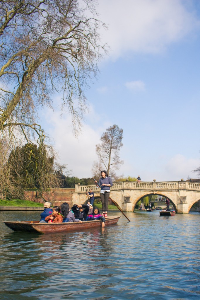 Punting in Cambridge, UK, England