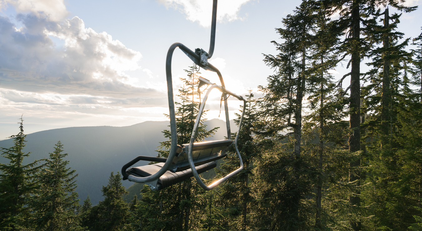 Chair on the ski lift Grouse Mountain