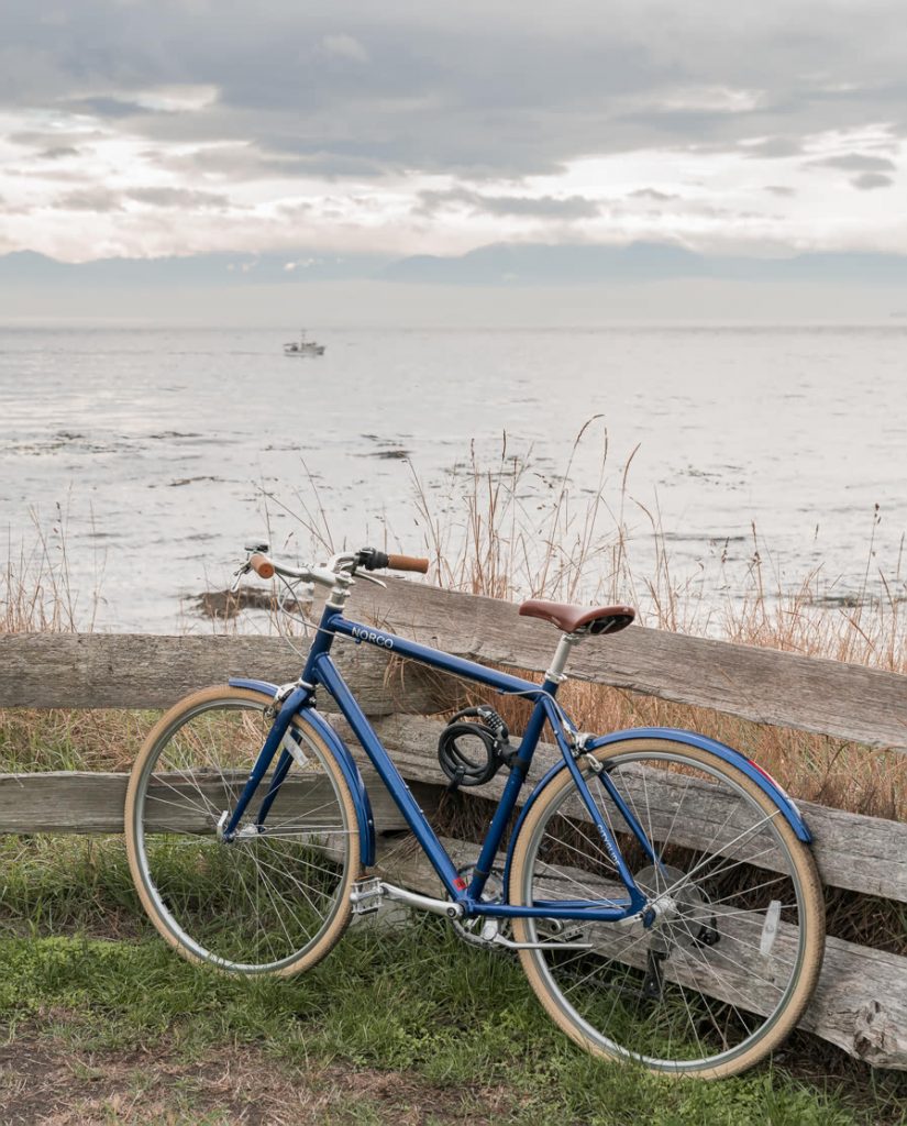 Cycling around the coast in Victoria, Canada