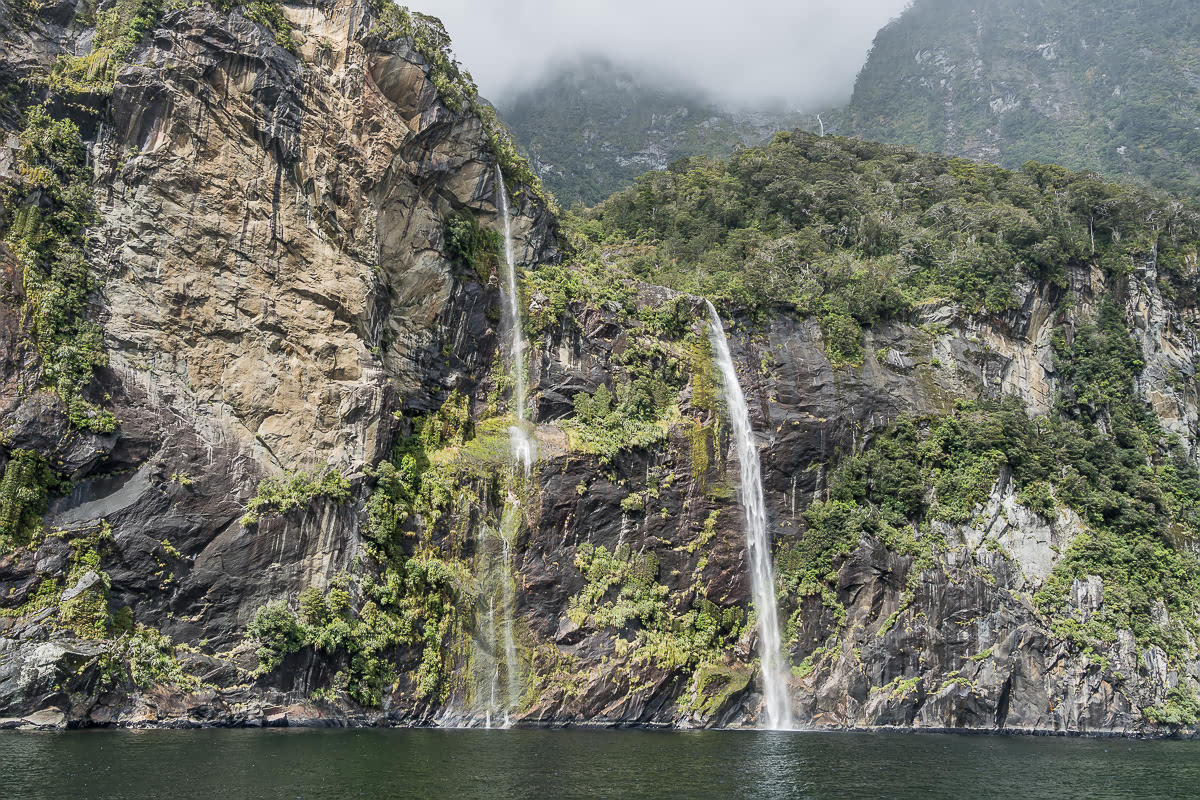 Milford Sound Waterfalls South Island