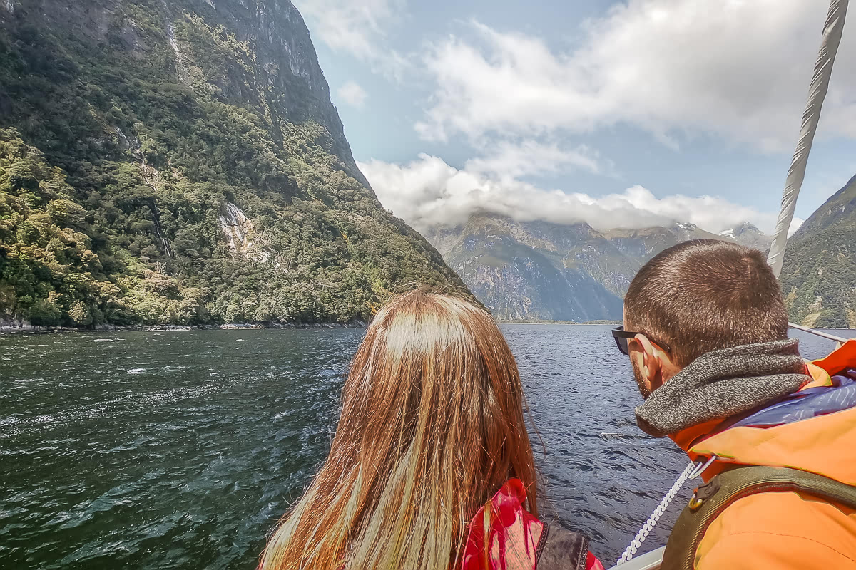 On the ship in Milford Sound