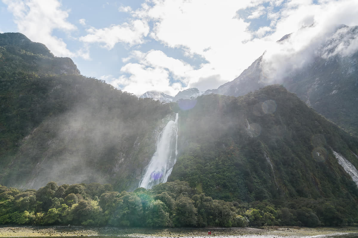 Waterfalls in Milford Sound