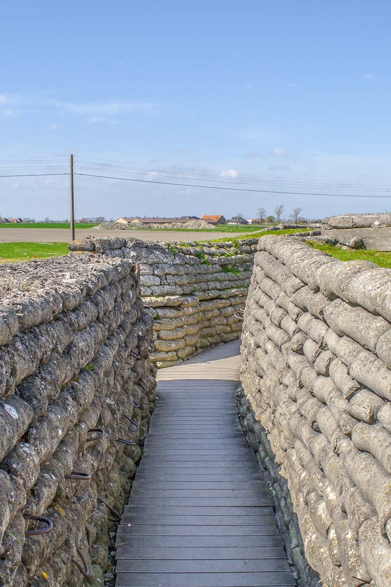 Trench of death sandbags world war one