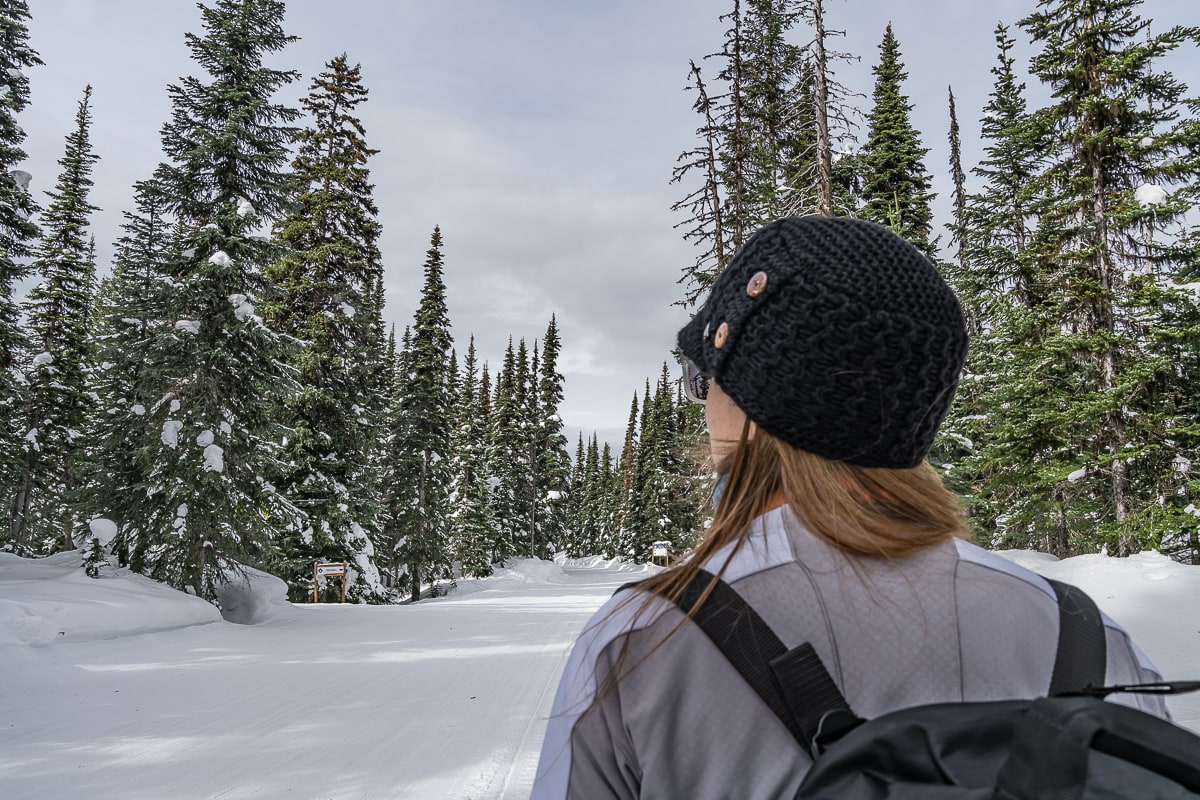 hiking ski hill