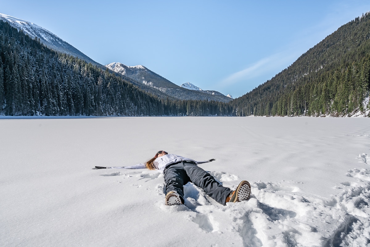 lying on lightning lake Manning Park