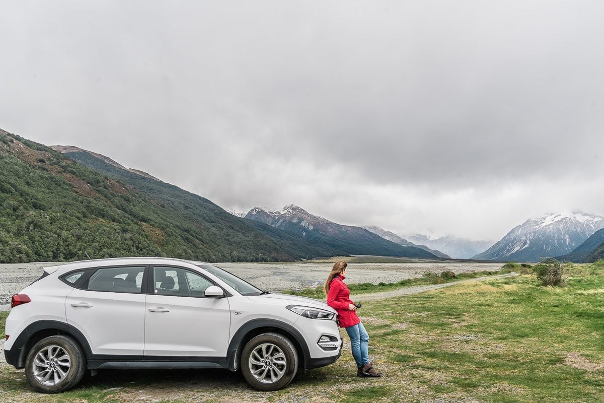 Arthurs Pass car NZ