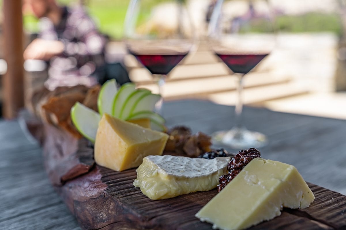 Amisfield winery cheese and wine