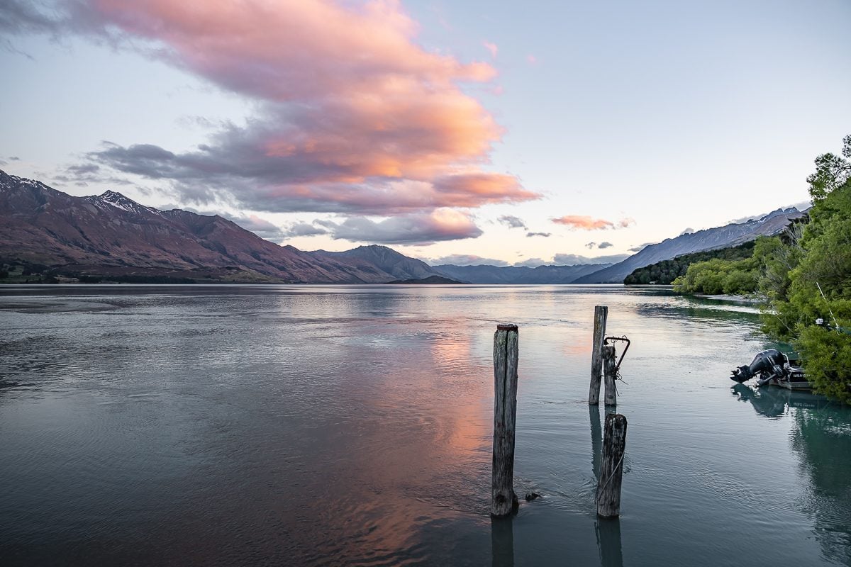 Glenorchy sunset over Lake Wakatipu