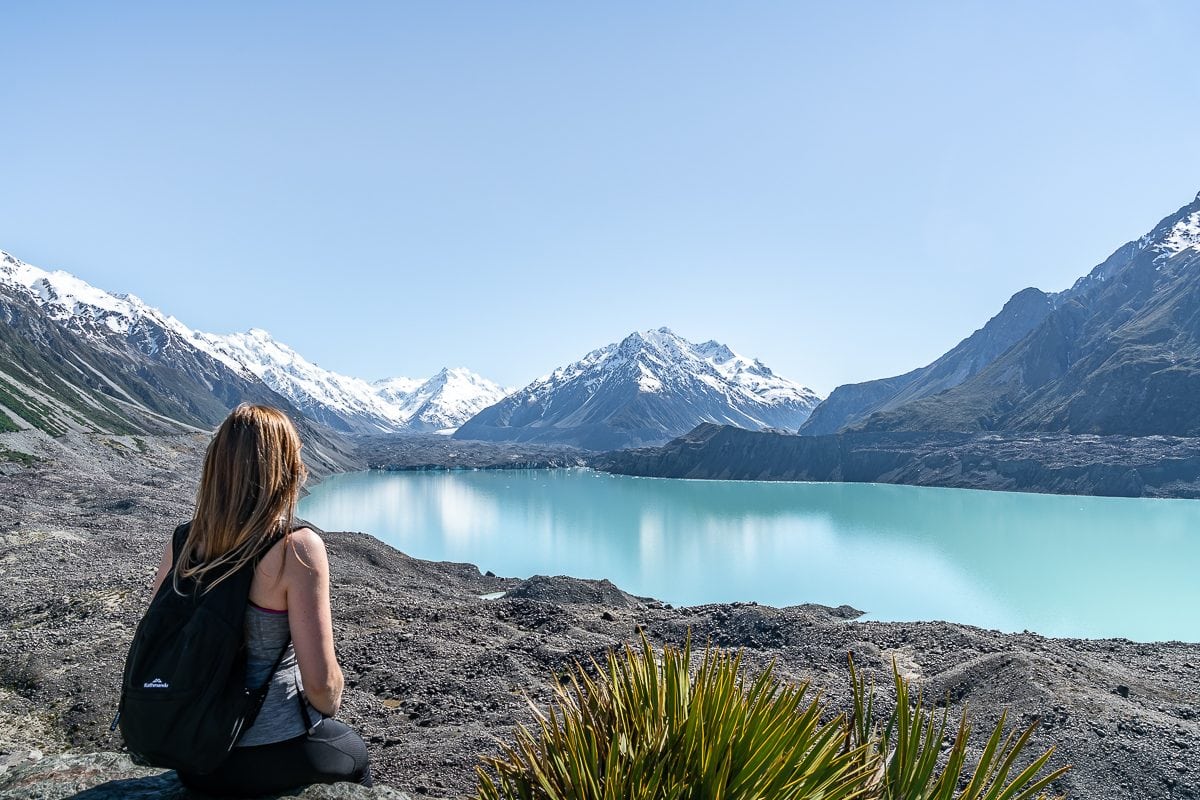 Resting by Tasman Lake