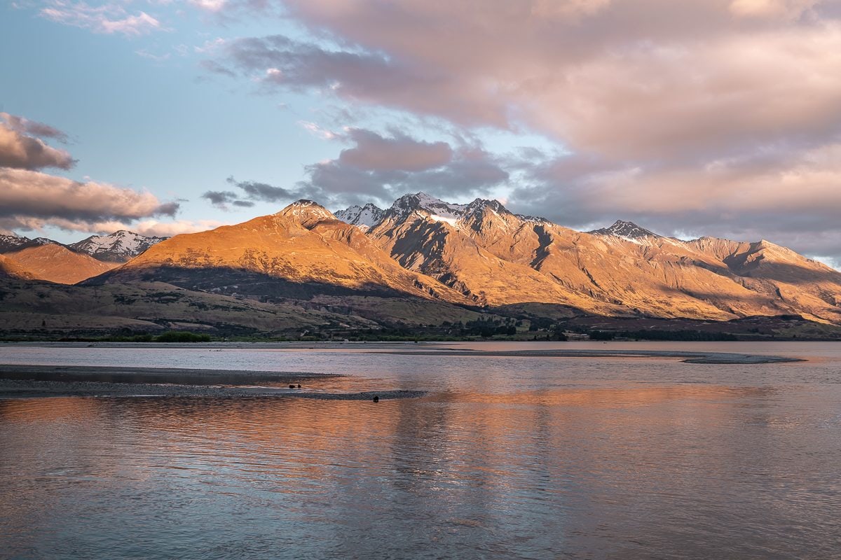 Sunset Glenorchy Lake Wakatipu New Zealand