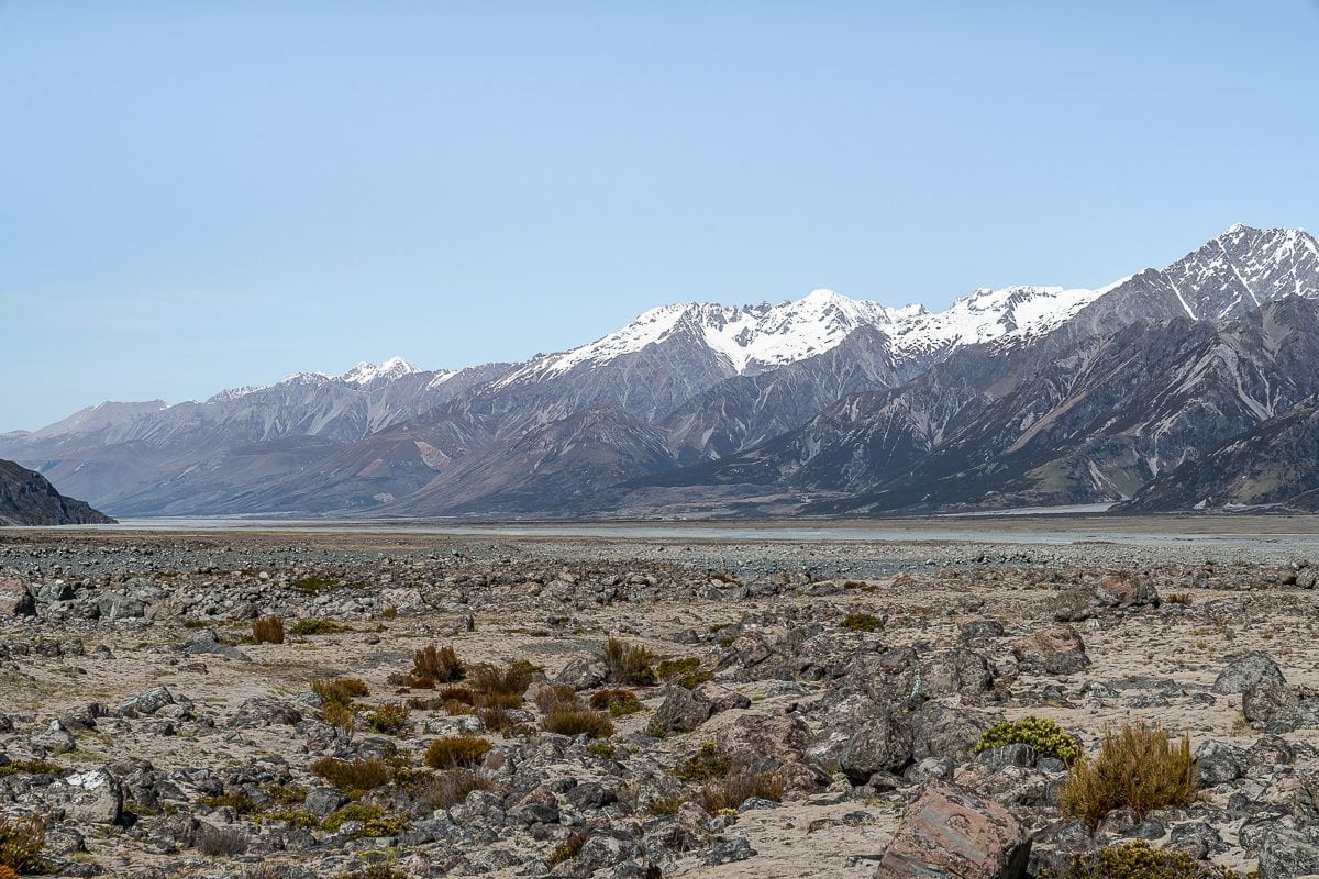 Tasman Lake Glacier valley