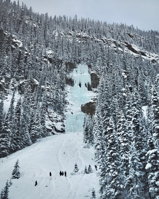 Ice climbing at Lake Louise