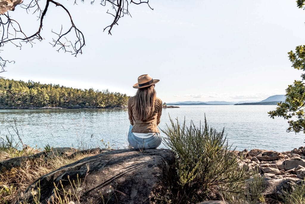 Watching the views on Pender Island