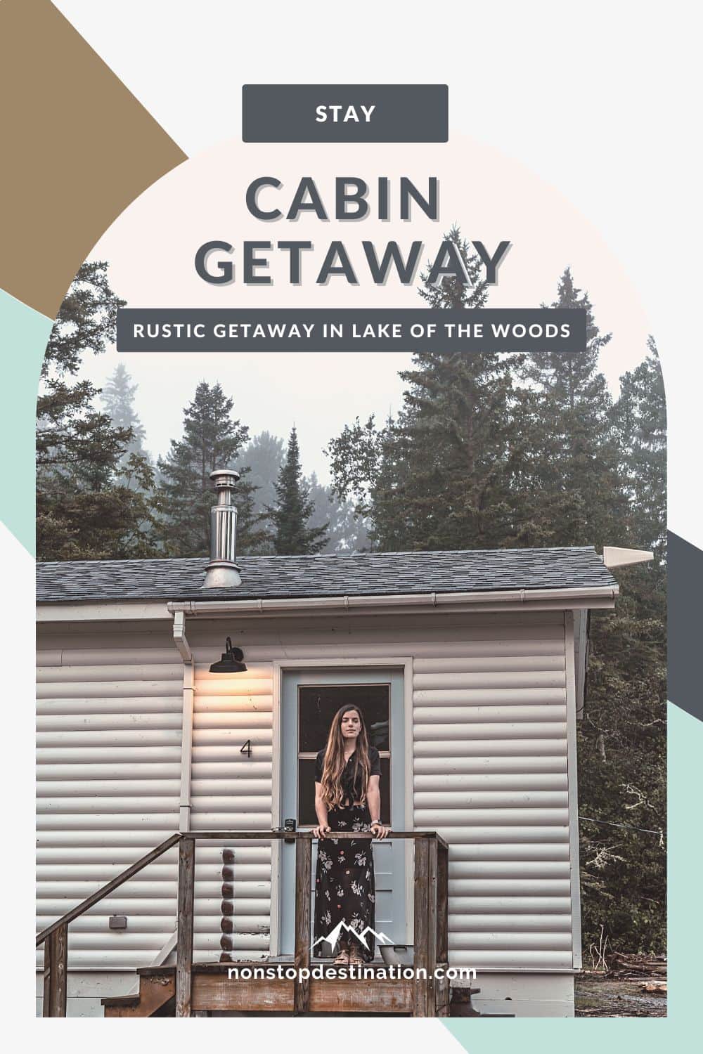 Lake of the woods cabin getaway pin 01