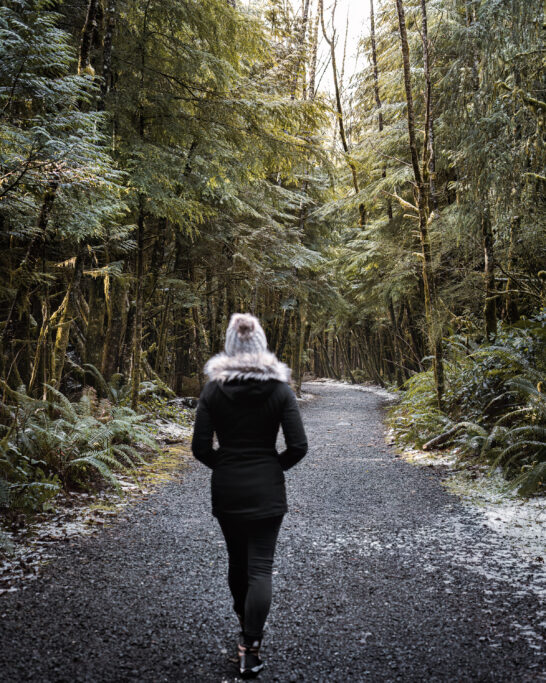 Hiking towards Botany Bay Port Renfrew