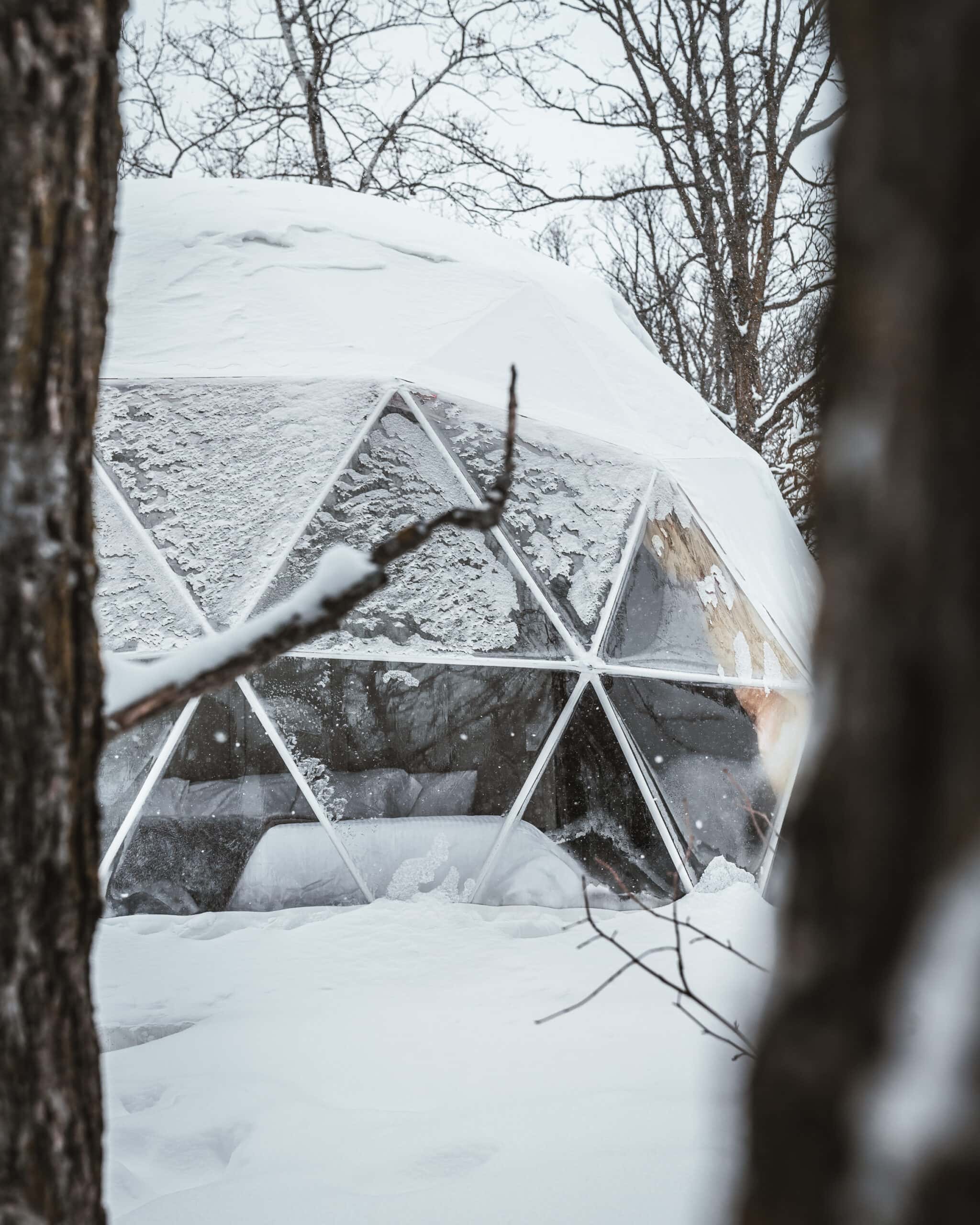 geodesic dome glamping manitoba Canada