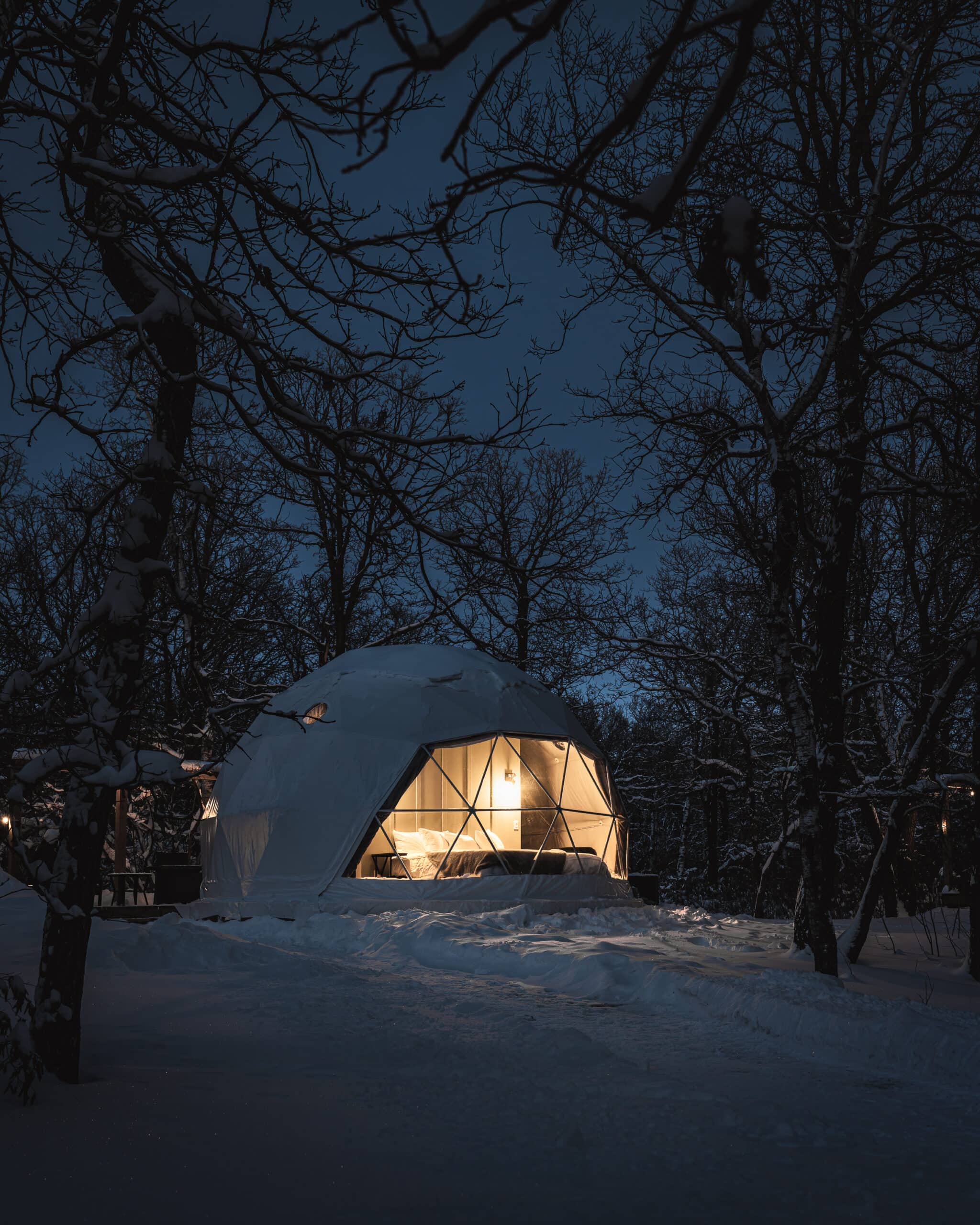 glamping manitoba oak haven oasis night