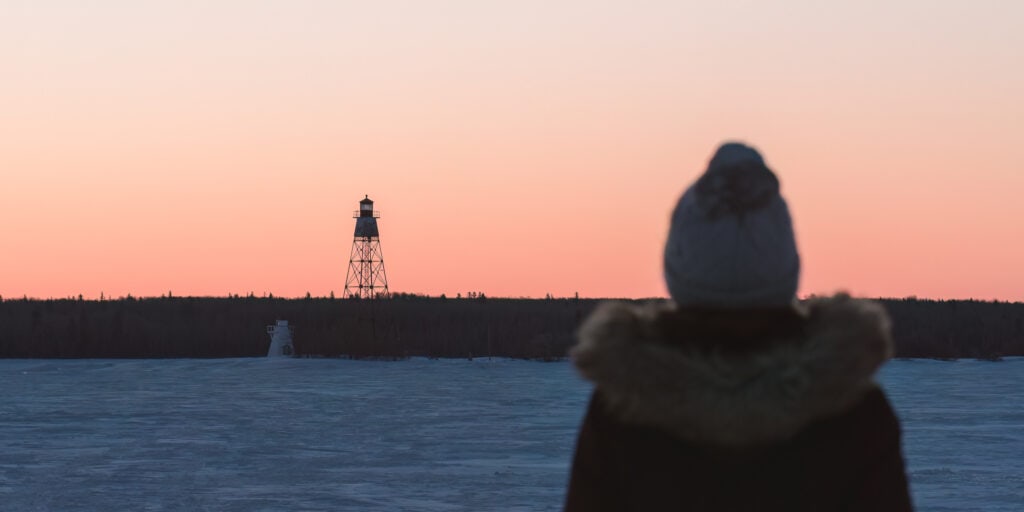 Lake winnipeg hecla island sunrise