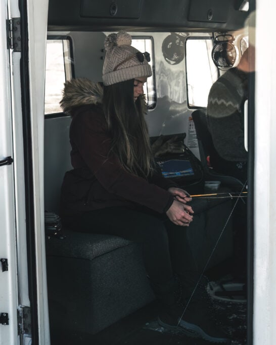 ice fishing manitoba snobear hecla island