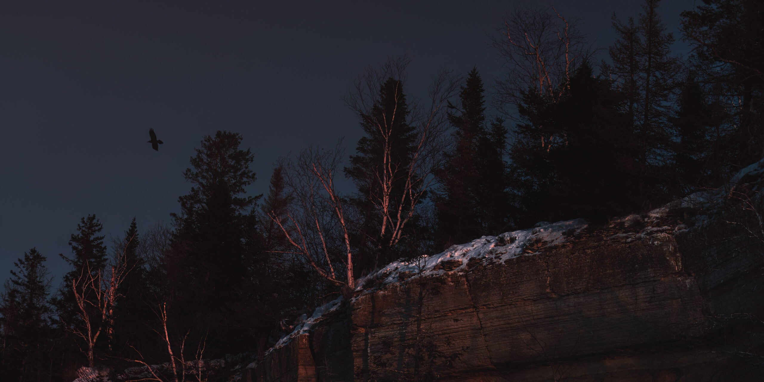 limestone cliffs sunset hecla island