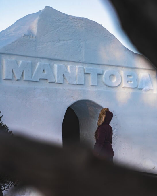 Entrance to ice bar Manitoba