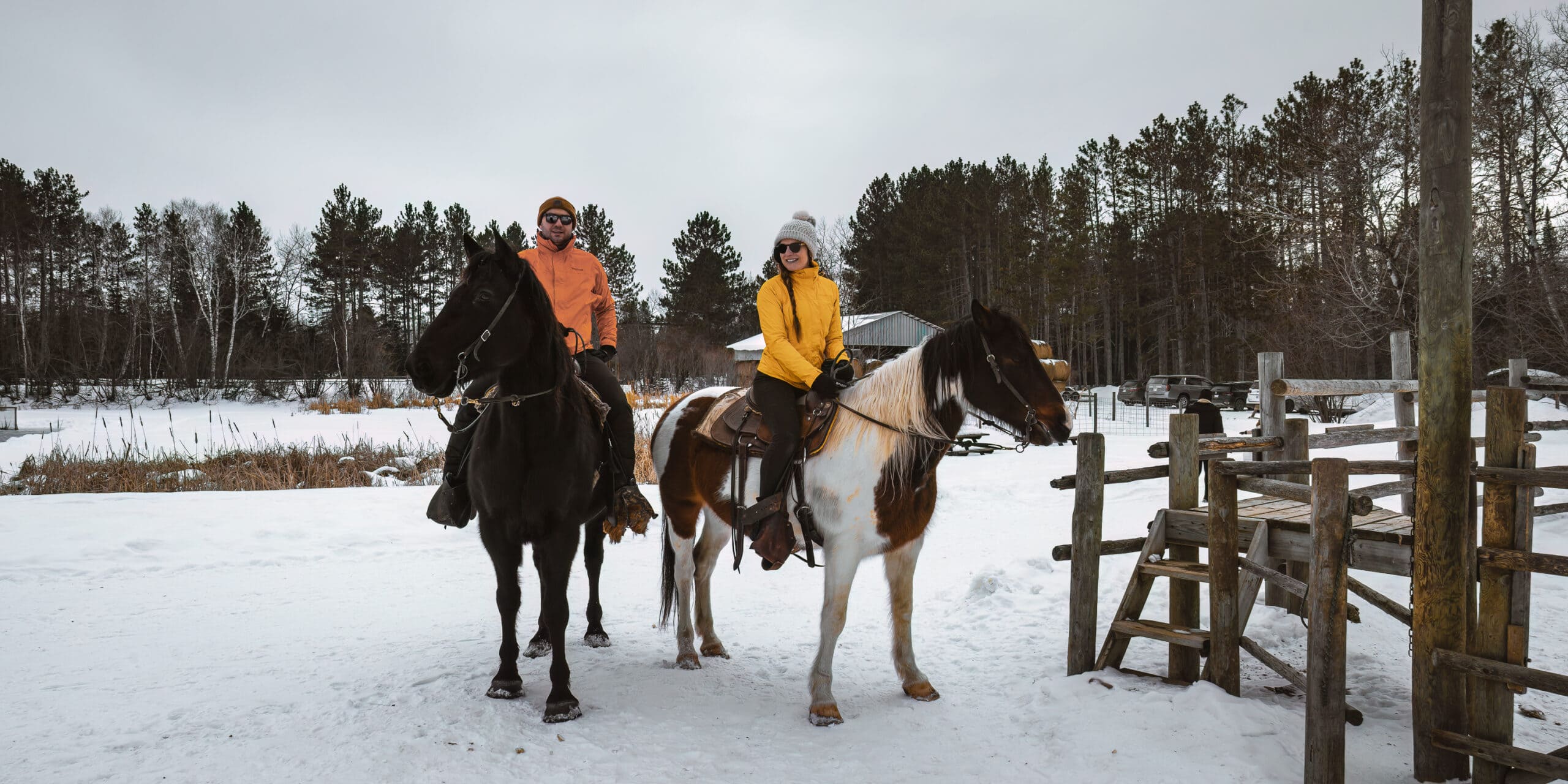 Horse riding at Falcon Beach Ranch Manitoba