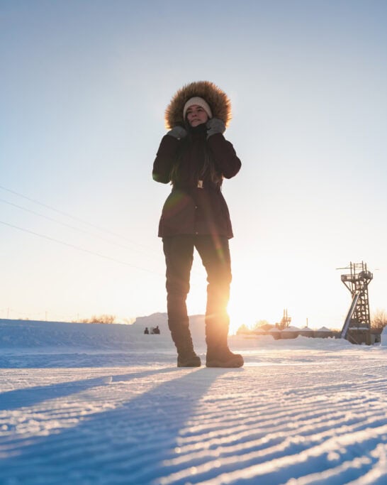 Winter in Manitoba largest snow maze