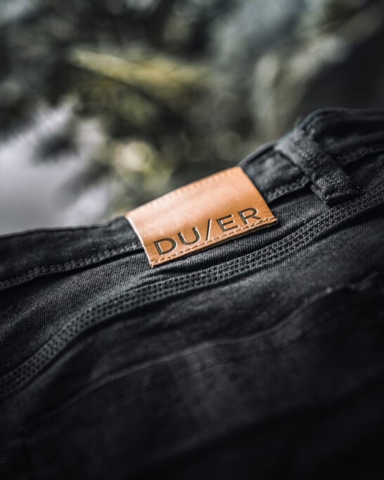 Duer label close up