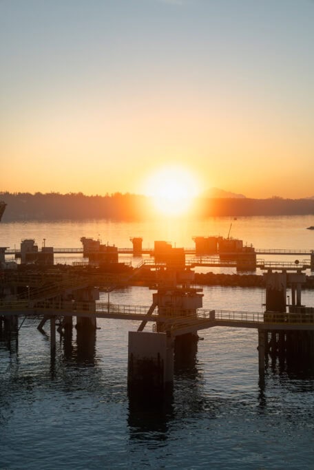 Tsawwassen ferry sunrise